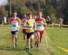 James Cripwell (Gateshead), Liam Emmett (Jarrow) and Joe Armstrong (Gateshead) lead the under-17s, Sherman Cup, Hedley Farm, Tanfield,  County Durham.